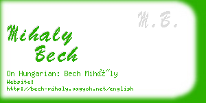 mihaly bech business card